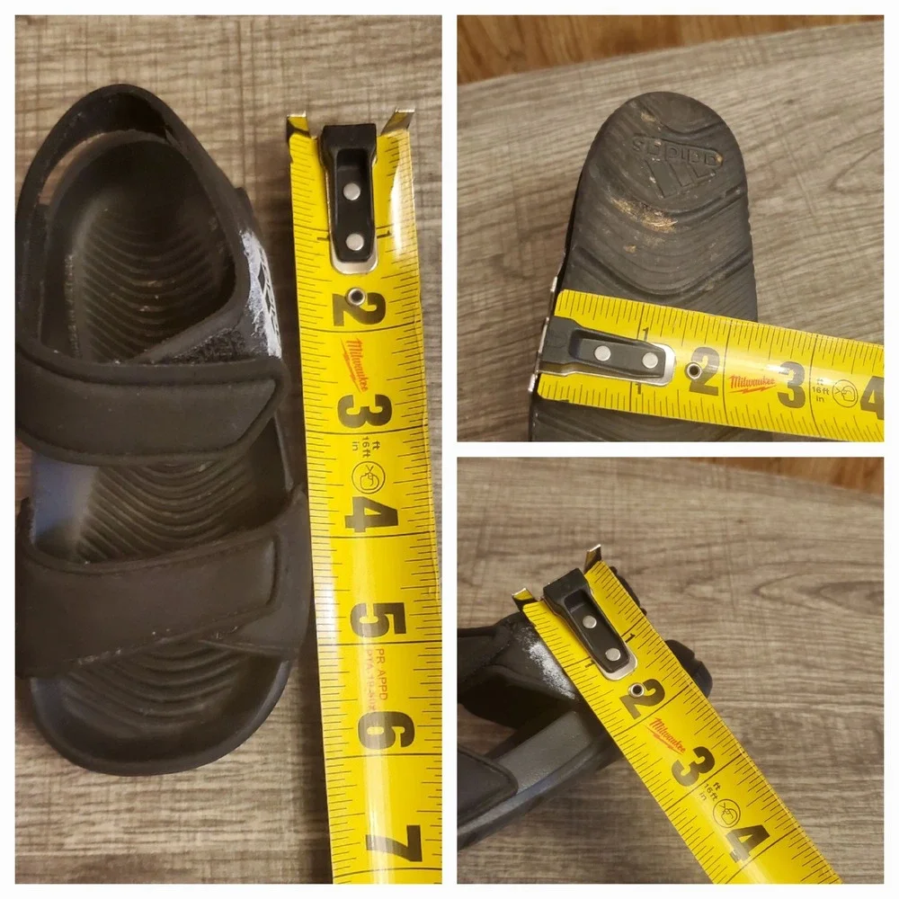 Adidas Altaswim Adjustable Strap Sandals‎ Toddler Size 5K Black